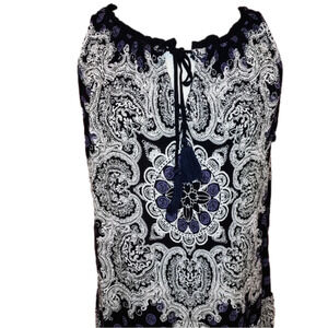 Bila Rayon Tunic Blouse Tassel Tie S